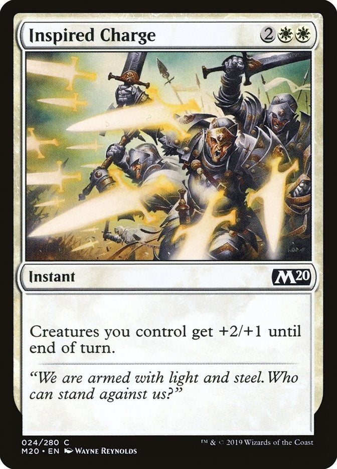Image for Inspired Charge (Core Set 2020) (24) - Magic: The Gathering