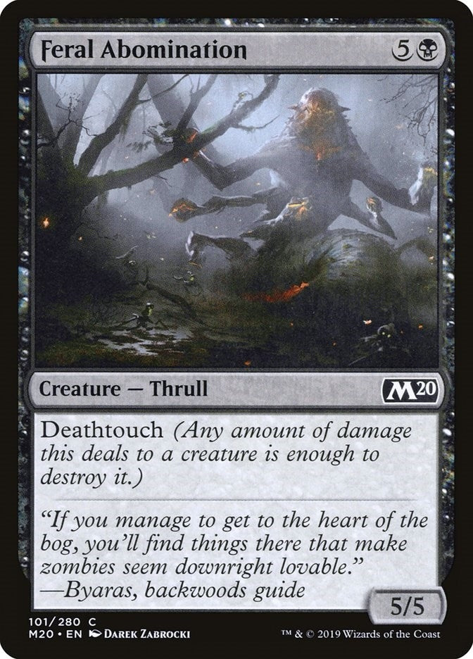 Image for Feral Abomination (Core Set 2020) (101) - Magic: The Gathering