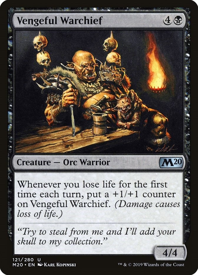 Image for Vengeful Warchief (Core Set 2020) (121) - Magic: The Gathering