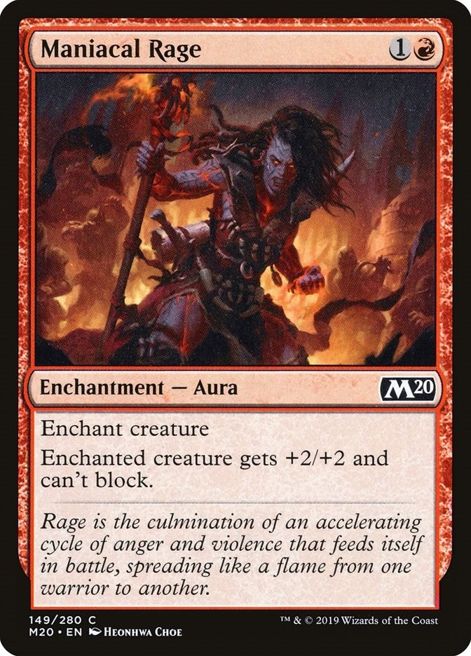 Image for Maniacal Rage (Core Set 2020) (149) - Magic: The Gathering