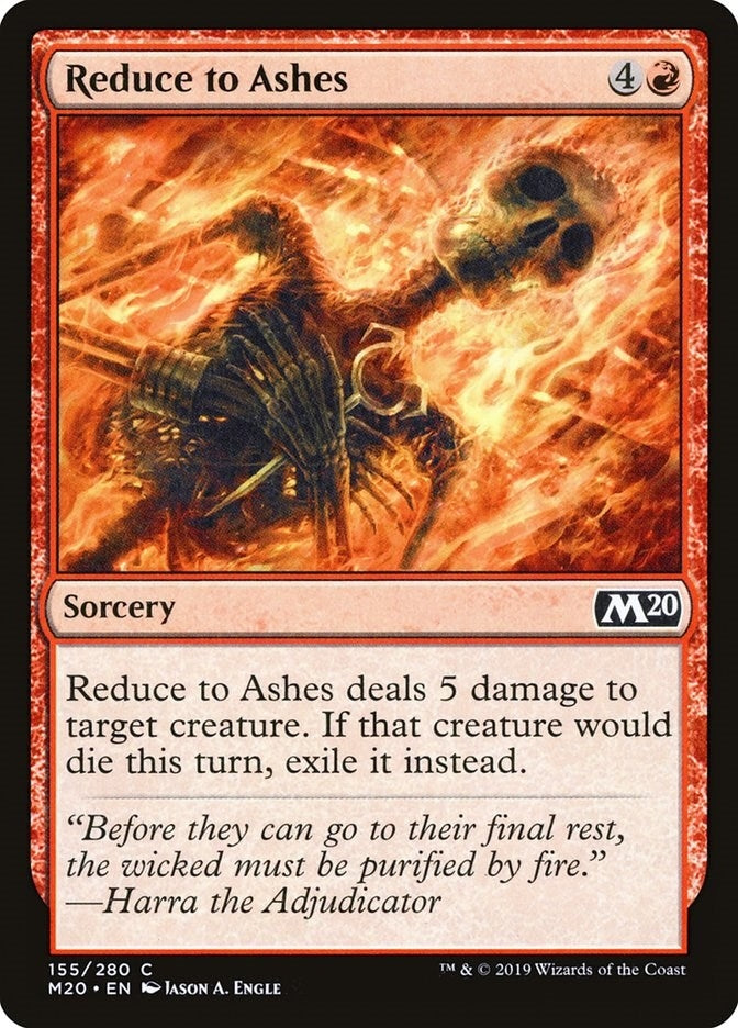 Image for Reduce to Ashes (Core Set 2020) (155) - Magic: The Gathering