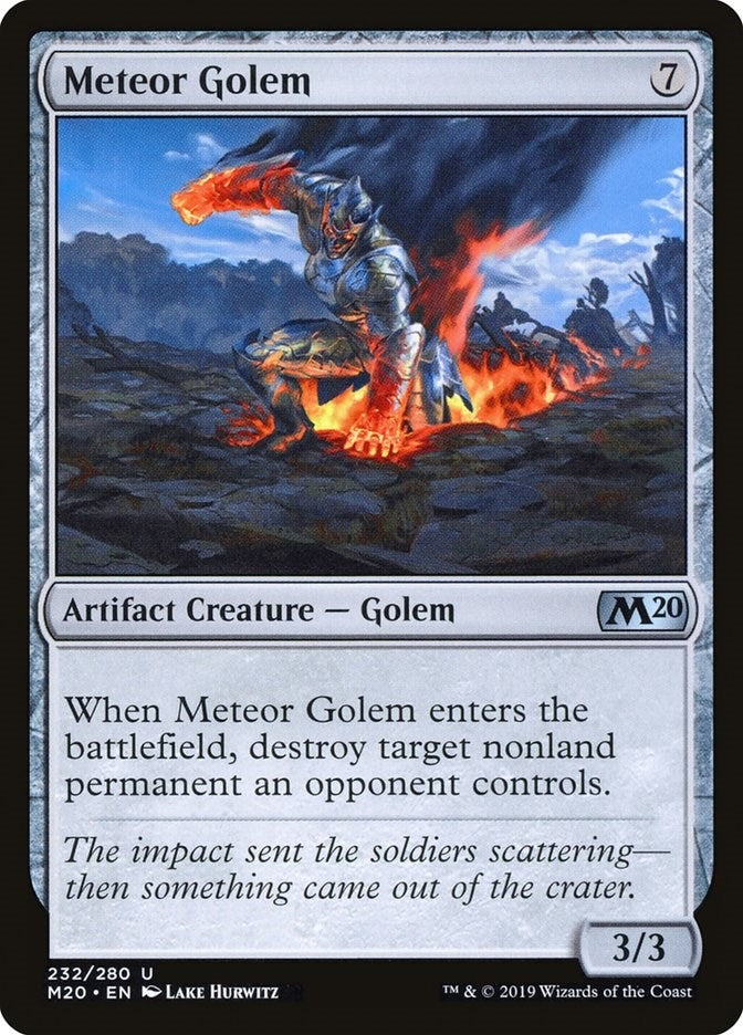 Image for Meteor Golem (Core Set 2020) (232) - Magic: The Gathering