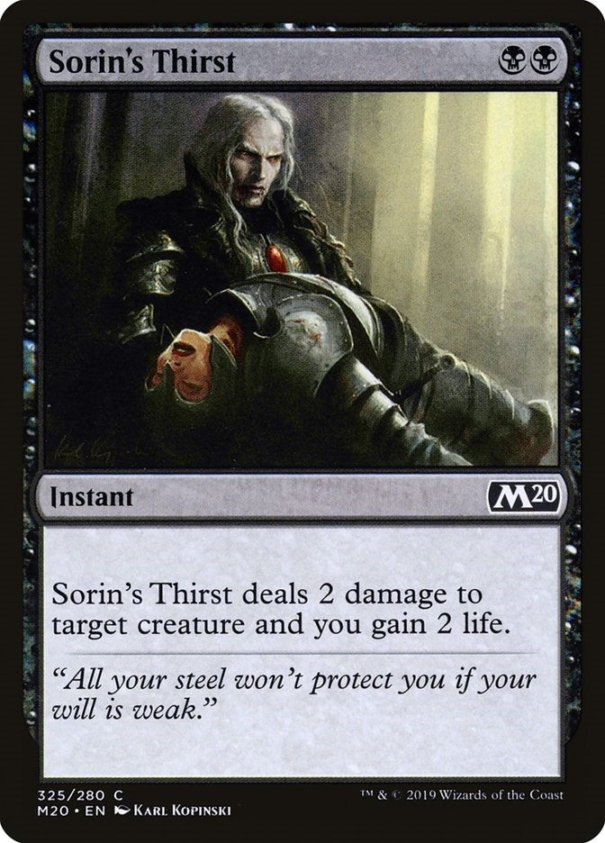 Image for Sorin's Thirst (Core Set 2020) (325) - Magic: The Gathering