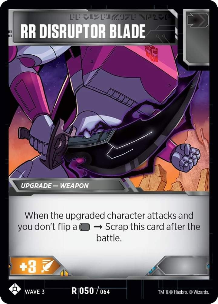 Image for RR Disruptor Blade (War for Cybertron: Siege I) (50) - Transformers TCG