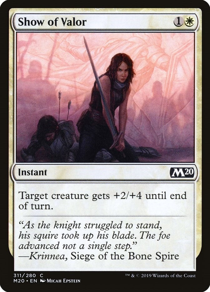 Image for Show of Valor (Core Set 2020) (311) - Magic: The Gathering