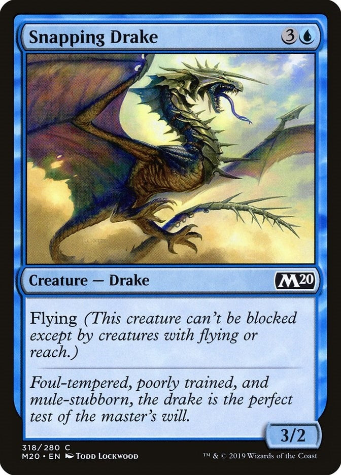 Image for Snapping Drake (Core Set 2020) (318) - Magic: The Gathering