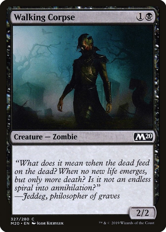 Image for Walking Corpse (Core Set 2020) (327) - Magic: The Gathering