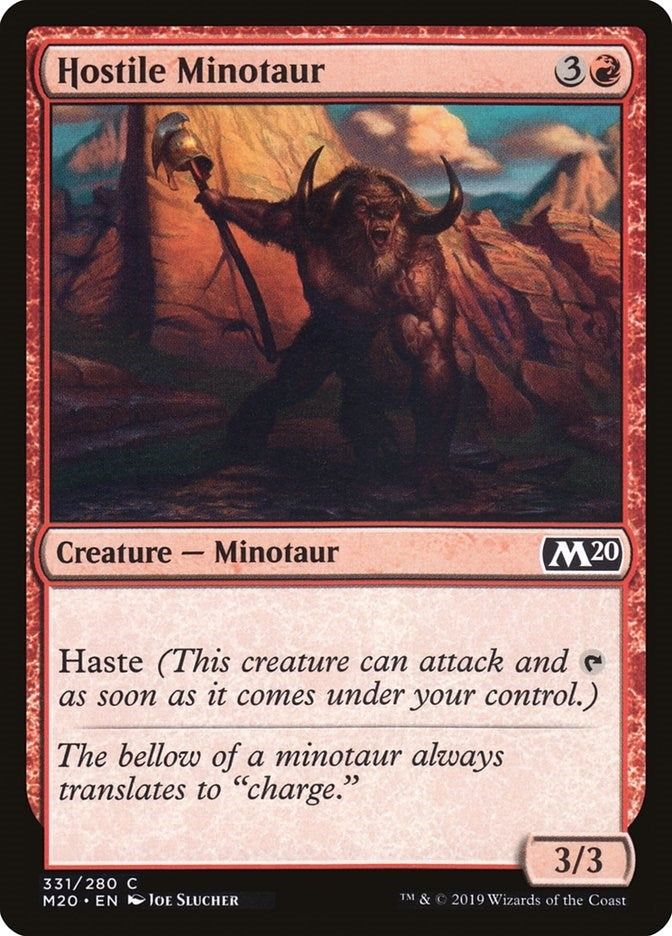Image for Hostile Minotaur (Core Set 2020) (331) - Magic: The Gathering
