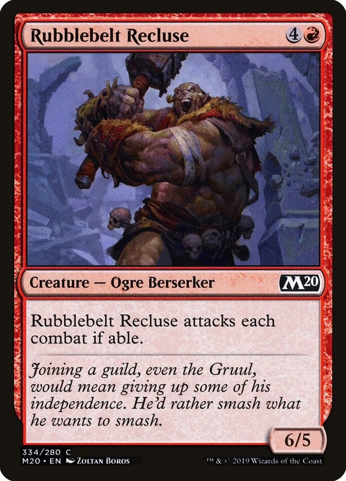 Image for Rubblebelt Recluse (Core Set 2020) (334) - Magic: The Gathering