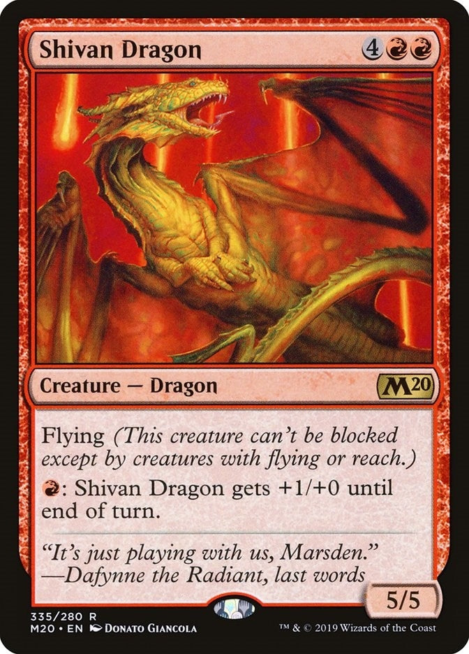 Image for Shivan Dragon (Core Set 2020) (335) - Magic: The Gathering