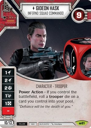 Image for Gideon Hask - Inferno Squad Commando (Card Only) (Spark of Hope) (21) - Star Wars: Destiny