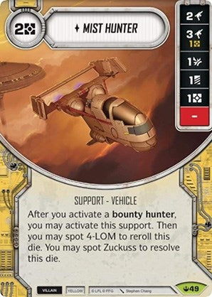Image for Mist Hunter (Card Only) (Spark of Hope) (49) - Star Wars: Destiny