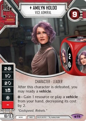 Image for Amilyn Holdo - Vice Admiral (Spark of Hope) (75) - Star Wars: Destiny