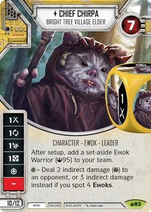 Image for Chief Chirpa - Bright Tree Village Elder (Card Only) (Spark of Hope) (93) - Star Wars: Destiny