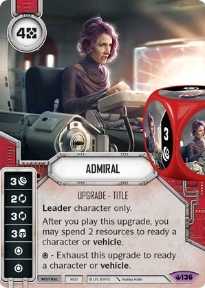 Image for Admiral (Card Only) (Spark of Hope) (136) - Star Wars: Destiny