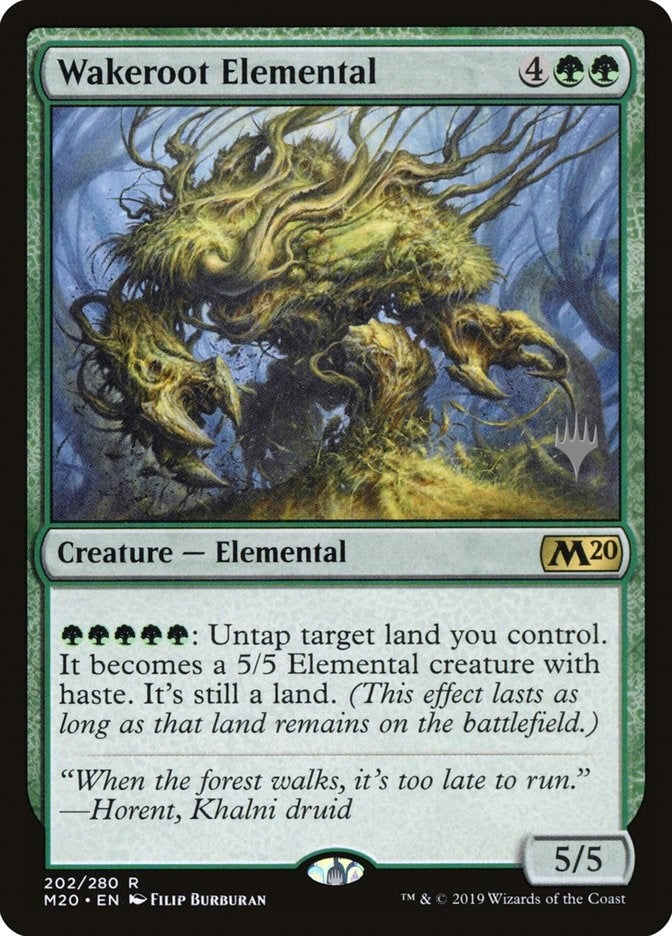 Image for Wakeroot Elemental (Promo Pack: Core Set 2020) (202) - Magic: The Gathering