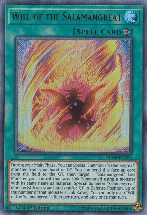 Image for Will of the Salamangreat (Battles of Legend: Hero's Revenge) (BLHR-EN073) - YuGiOh