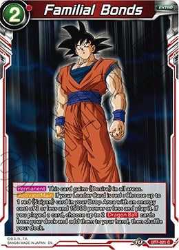 Image for Familial Bonds (Assault of the Saiyans) (BT7-021) - Dragon Ball Super: Masters