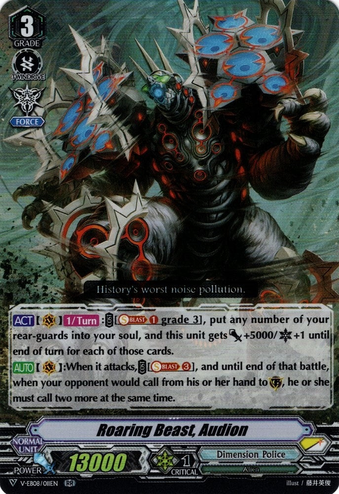 Image for Roaring Beast, Audion (V-EB08: My Glorious Justice) (V-EB08/011EN) - Cardfight Vanguard