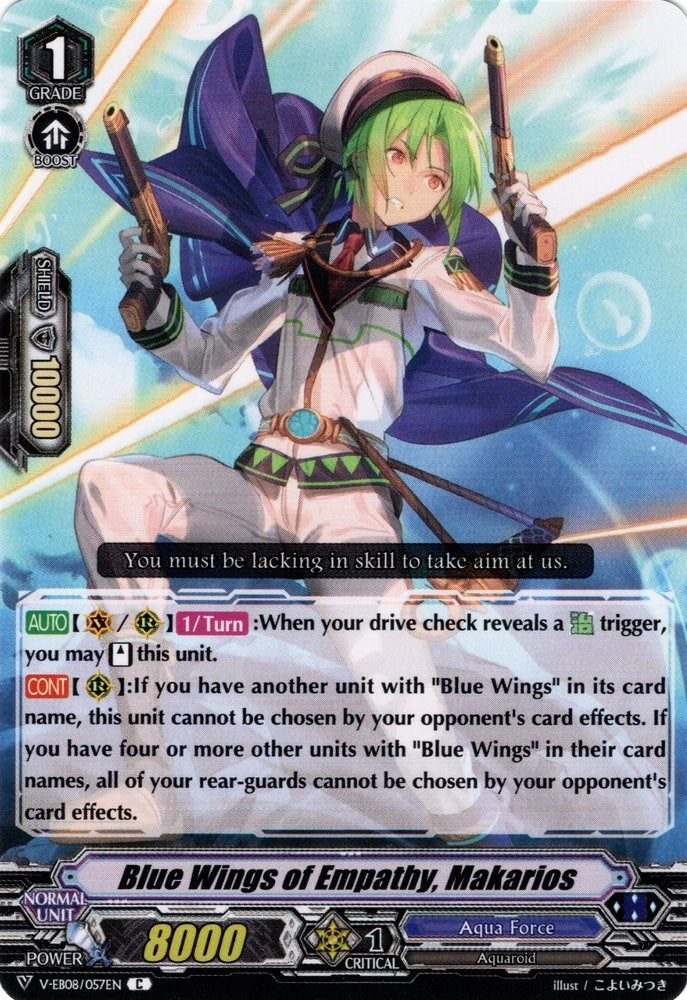 Image for Blue Wing of Empathy, Makarios (V-EB08: My Glorious Justice) (V-EB08/057EN) - Cardfight Vanguard