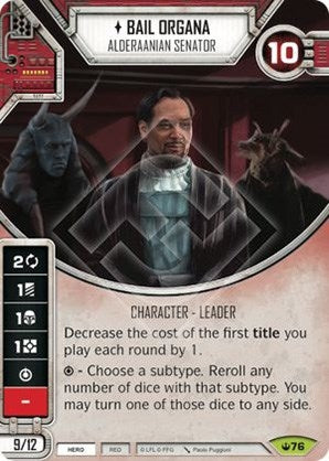 Image for Bail Organa - Alderaanian Senator (Spark of Hope) (76) - Star Wars: Destiny