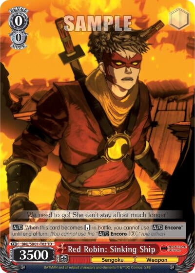 Image for Red Robin: Sinking Ship (Batman Ninja) (BNJ/SX01-T03 TD) - Weiss Schwarz