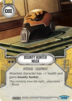 Image for Bounty Hunter Mask (Spark of Hope) (152) - Star Wars: Destiny