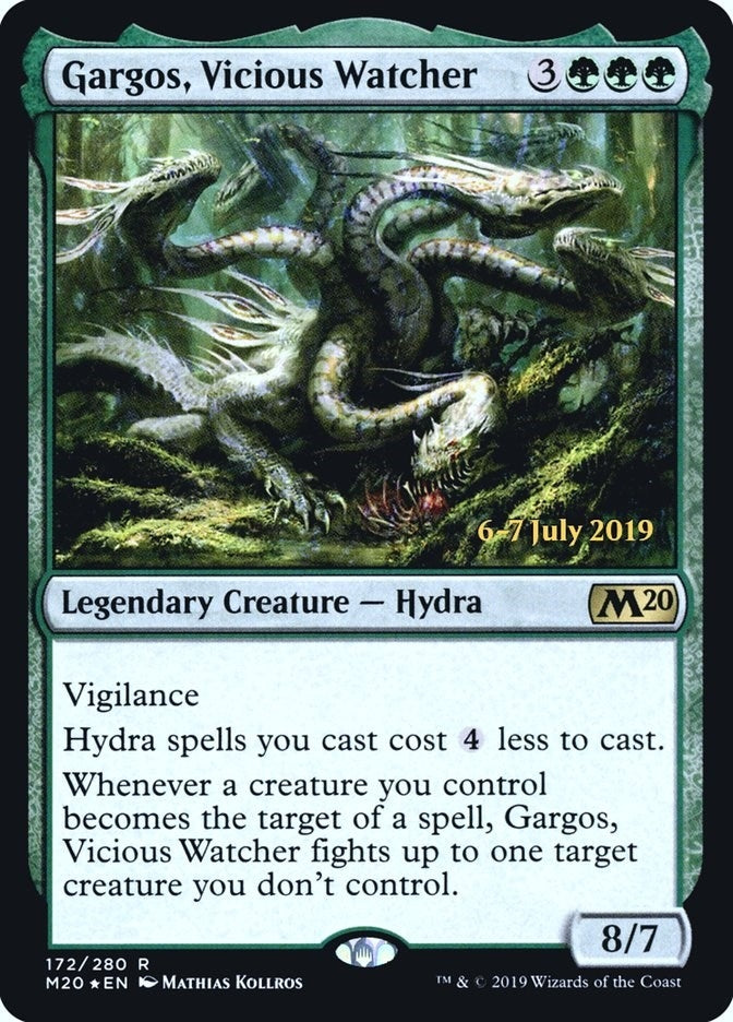 Image for Gargos, Vicious Watcher (Prerelease Cards) (172) - Magic: The Gathering