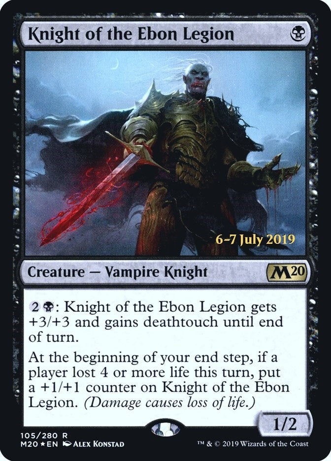 Image for Knight of the Ebon Legion (Prerelease Cards) (105) - Magic: The Gathering