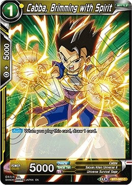 Image for Cabba, Brimming with Spirit (Assault of the Saiyans) (BT7-082) - Dragon Ball Super: Masters