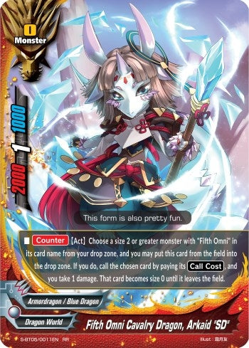 Image for Fifth Omni Cavalry Dragon, Arkaid "SD" (War of Dragods) (S-BT05/0011EN) - Future Card BuddyFight