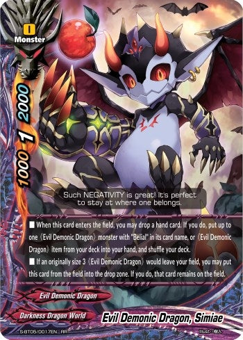 Image for Evil Demonic Dragon, Simiae (War of Dragods) (S-BT05/0017EN) - Future Card BuddyFight