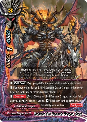 Image for Indolent Evil Demonic Dragon, Sloth (War of Dragods) (S-BT05/0028EN) - Future Card BuddyFight