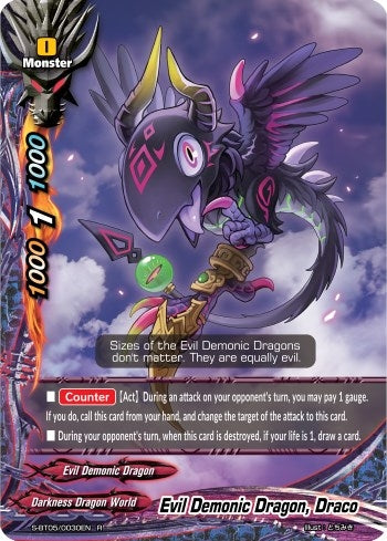 Image for Evil Demonic Dragon, Draco (War of Dragods) (S-BT05/0030EN) - Future Card BuddyFight