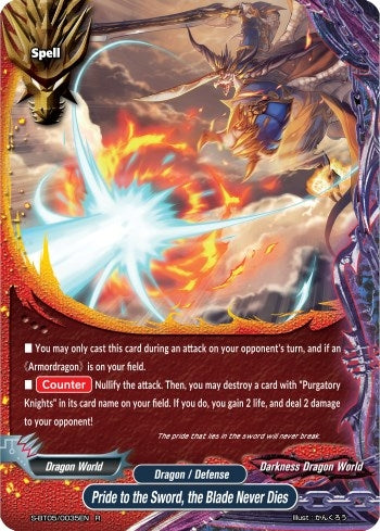 Image for Pride to the Sword, the Blade Never Dies (War of Dragods) (S-BT05/0035EN) - Future Card BuddyFight