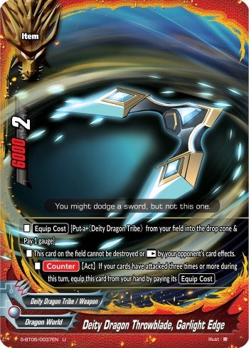 Image for Deity Dragon Throwing Knife, Garlight Edge (War of Dragods) (S-BT05/0037EN) - Future Card BuddyFight