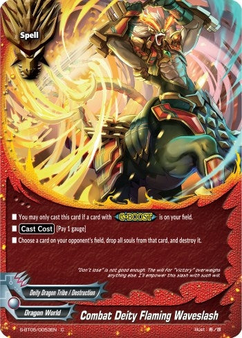 Image for Combat Deity Flaming Waveslash (War of Dragods) (S-BT05/0053EN) - Future Card BuddyFight
