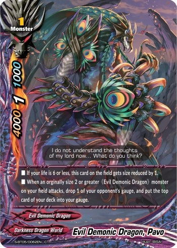 Image for Evil Demonic Dragon, Pavo (War of Dragods) (S-BT05/0062EN) - Future Card BuddyFight
