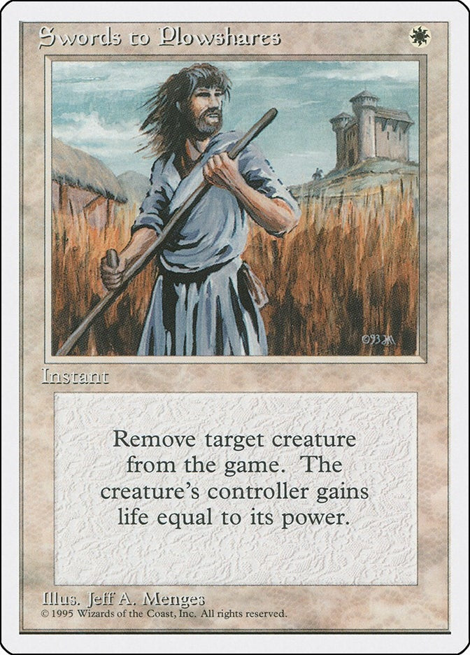 Image for Swords to Plowshares (Fourth Edition) (302) - Magic: The Gathering