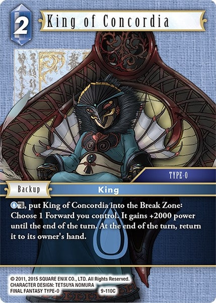 Image for King of Concordia (Opus IX) (9-110C) - Final Fantasy TCG