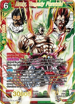 Image for Broly, Tragedy Foretold (SPR) (Assault of the Saiyans) (BT7-115) - Dragon Ball Super: Masters