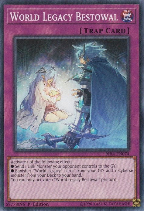 Image for World Legacy Bestowal (Rising Rampage) (RIRA-EN074) - YuGiOh