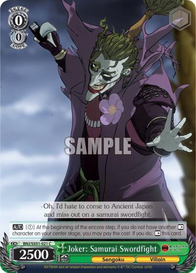 Image for Joker: Samurai Swordfight (Batman Ninja) (BNJ/SX01-021 C) - Weiss Schwarz