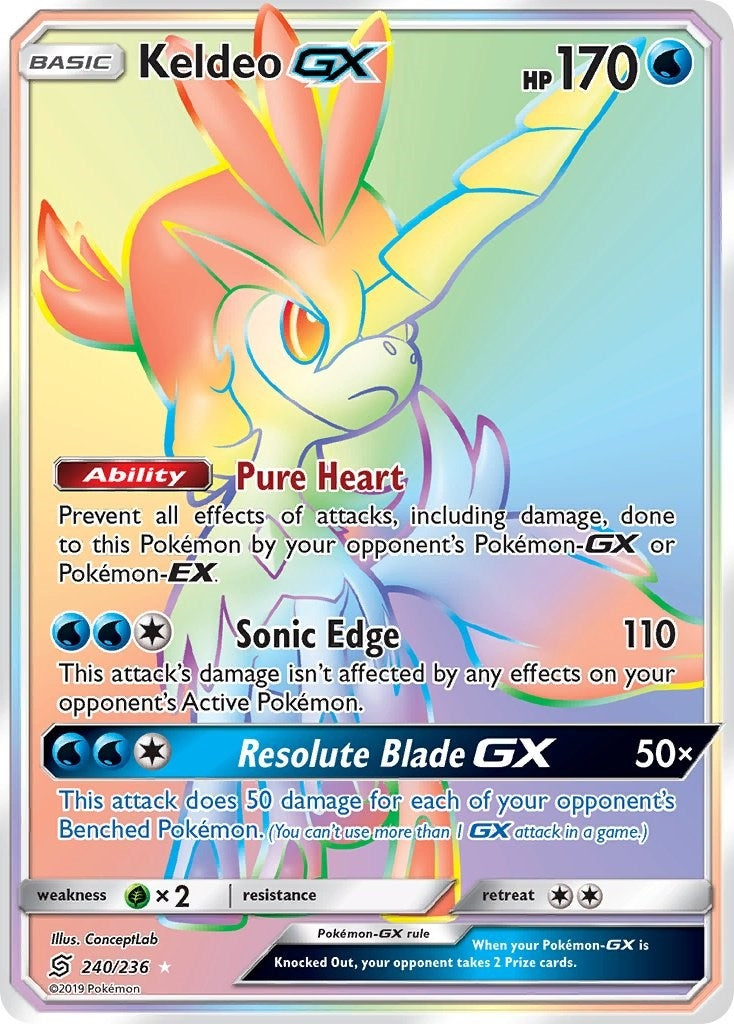 Image for Keldeo GX (Secret) (SM - Unified Minds) (240/236) - Pokemon