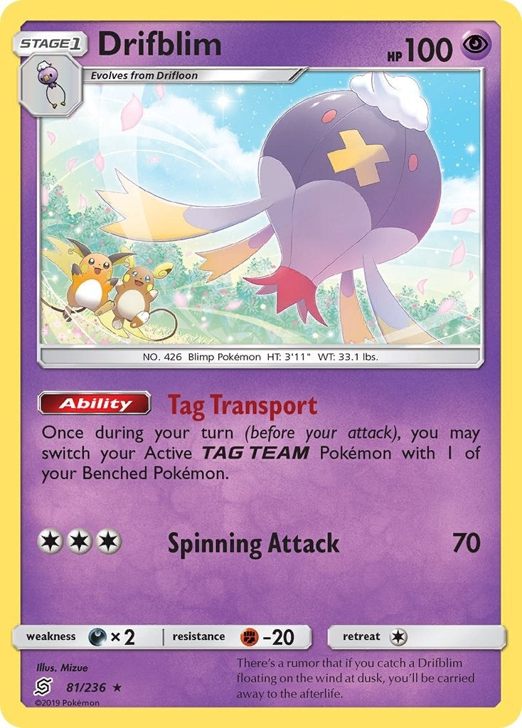 Image for Drifblim (SM - Unified Minds) (81/236) - Pokemon