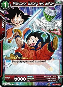 Image for Wilderness Training Son Gohan (Assault of the Saiyans Pre-Release Cards) (BT7-008_PR) - Dragon Ball Super: Masters