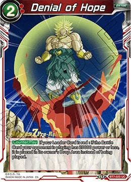 Image for Denial of Hope (Assault of the Saiyans Pre-Release Cards) (BT7-023_PR) - Dragon Ball Super: Masters