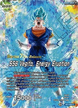 Image for Son Goku & Vegeta // SSB Vegito, Energy Eruption (Assault of the Saiyans Pre-Release Cards) (BT7-025_PR) - Dragon Ball Super: Masters