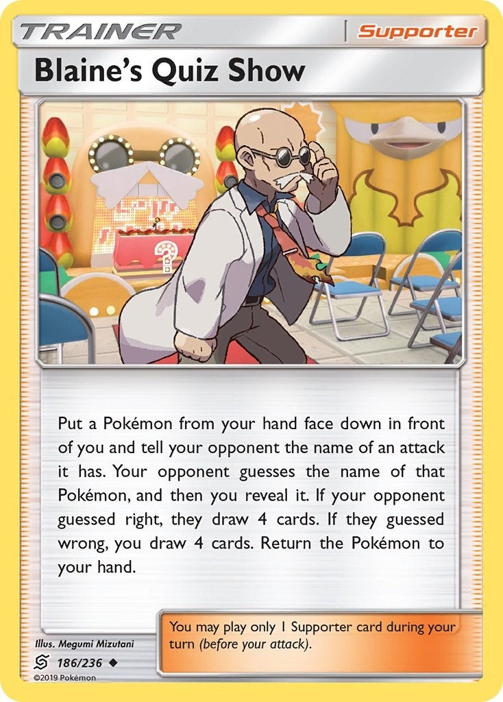 Image for Blaine's Quiz Show (SM - Unified Minds) (186/236) - Pokemon