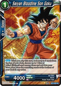 Image for Saiyan Bloodline Son Goku (Assault of the Saiyans Pre-Release Cards) (BT7-028_PR) - Dragon Ball Super: Masters